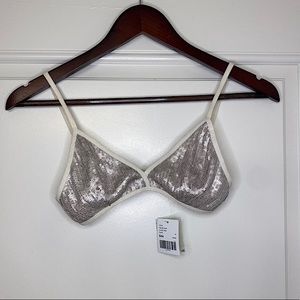 🔥RARE NWT Planet Blue Bra Taupe Sequin/Sparkle ✨